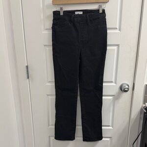 Good American Size 2 Pull On Black Women's High Rise Straight Jeans